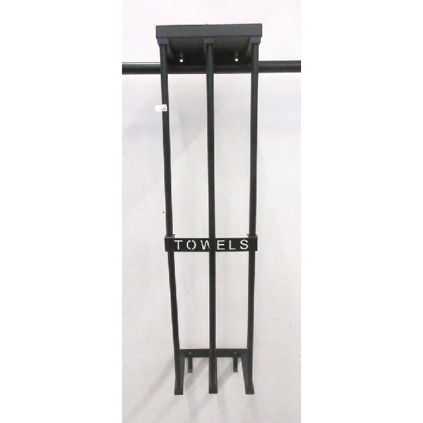 10 New Black Metal Towel Racks with 3 Hooks