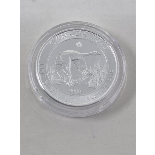 2 Oz .9999 Silver 2025 Canada Goose Coin 