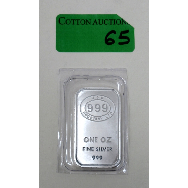 1 Oz .999 Silver JBR Bar