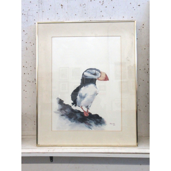 1983 Marion Moir  Puffin  Print. 