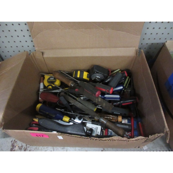 Box of Assorted Hand Tools 