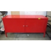 Image 1 : Red Metal 2 Door Entertainment Stand with Keys