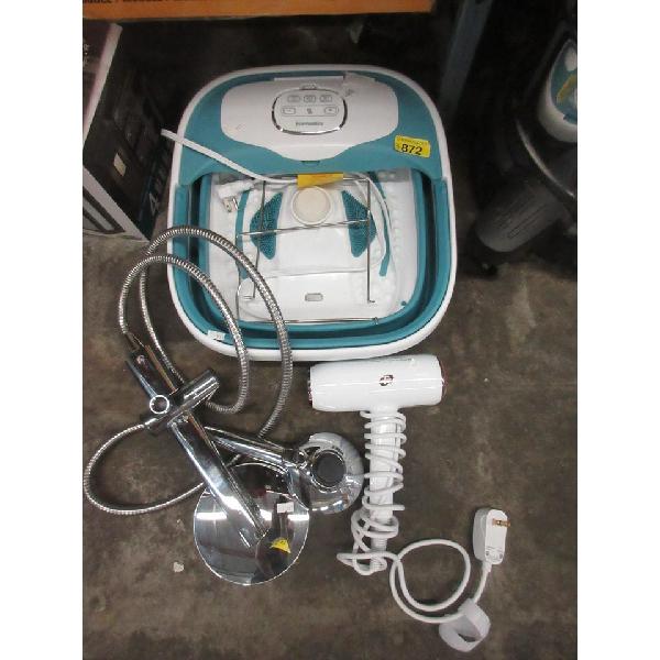 Blow Dryer, Hand Held Shower and Foot Bath