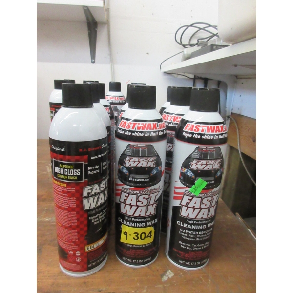 9 Cans of Fast Wax Auto Cleaning Wax 