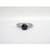 Image 1 : New Sterling Silver 1 CT Amethyst & Diamond Ring