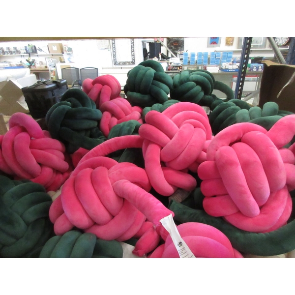 10 New Cuddle Knot Pillows - Assorted Colours