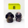 Image 1 : 55 Gram Rhodochrosite & 47 Gram Tigers Eye 3D Skulls