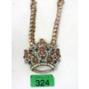 Image 1 : Betsy Johnson 18" Crown Necklace with Retail Tag
