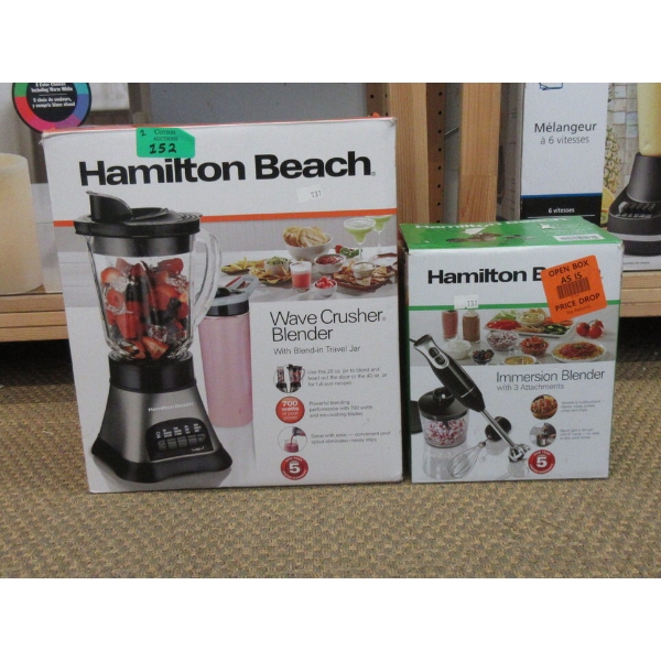 Hamilton Beach Hand Mixer &Wave Crusher Blender