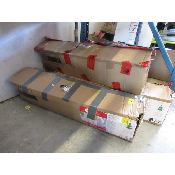3 Assorted Pre-Lit Artificial Christmas Trees