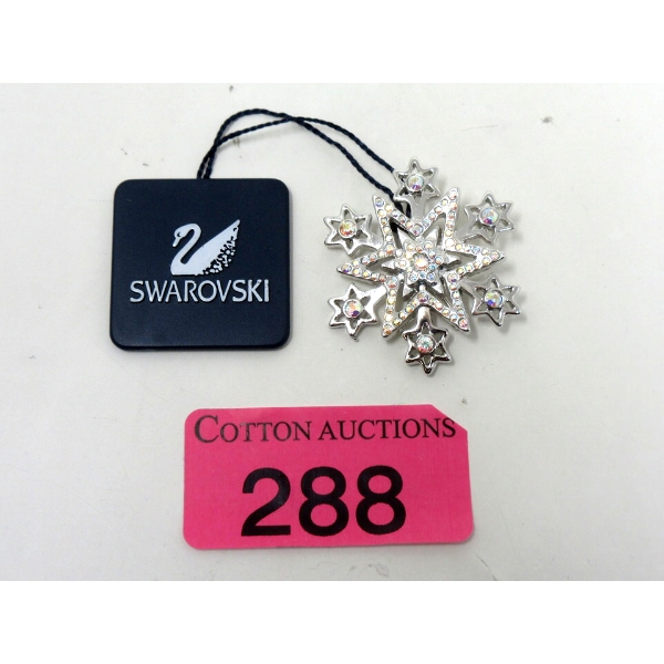 Swarovski 2004 Rockefeller Center Snowflake Pin 
