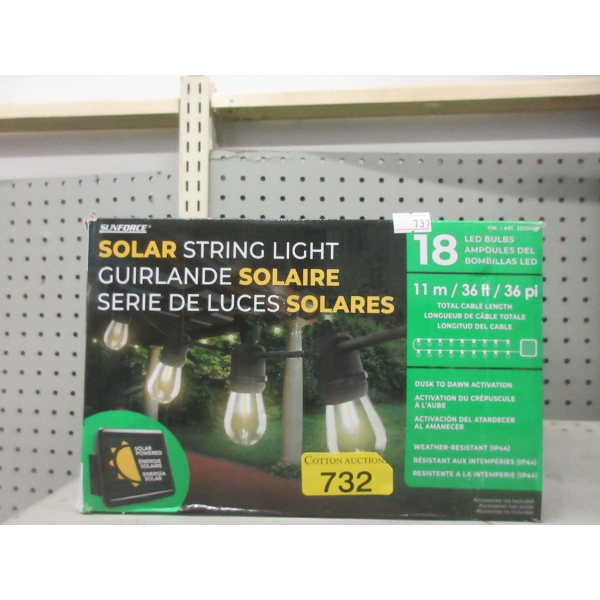 Sunforce Dawn to Dusk 18 Bulb Solar LED String Light