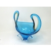 Image 2 : Mid-Century Blue Art Glass Centerpiece Bowl