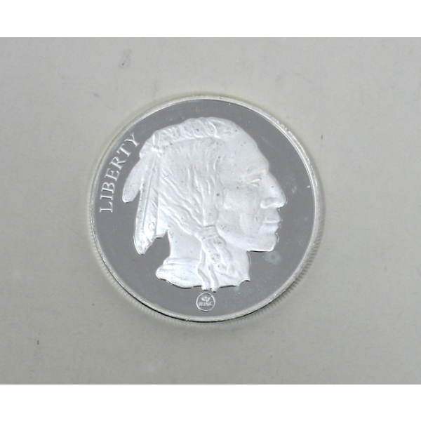 1 Oz .999 Silver Buffalo/Indigenous Round 
