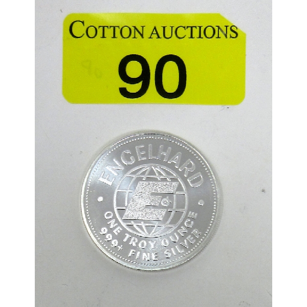 Vintage 1 Oz .999 Silver 1984 Prospector Round   