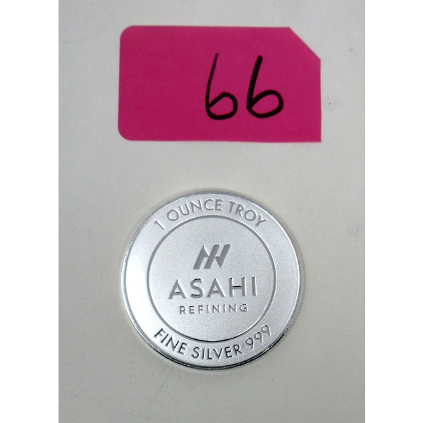1 Oz .999 Silver Asahi Round 