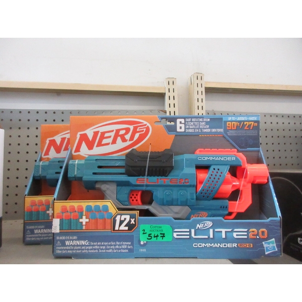 2 New NERF Elite 2.0 Foam Dart Guns 