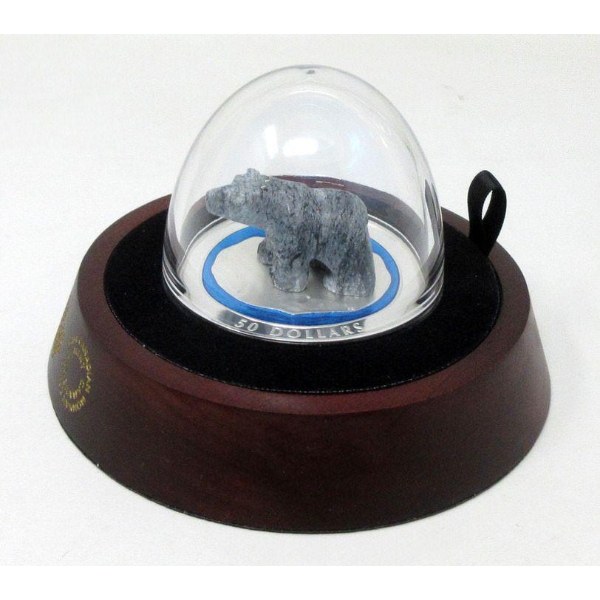 2018 .9999 Silver 5 Oz Polar Bear Sculpture Coin