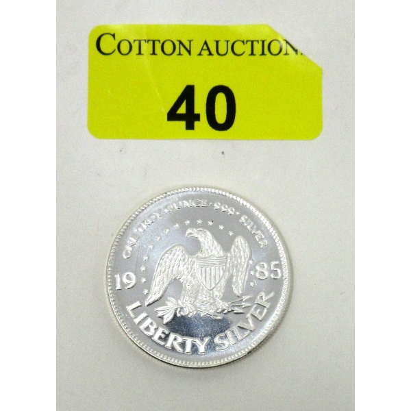 Vintage 1 Oz .999+ Silver 1985 A-Mark Liberty Bell Round 
