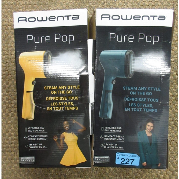 2 Rowenta "Pure Pop" Travel Steam Irons