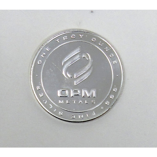 1 Oz .999+ Silver OPM Precious Metals Round 