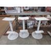 Image 1 : 3 Metal Stools with Footrests - 26" Tall