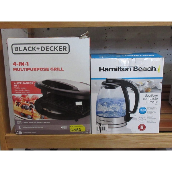 Cordless Glass Kettle & 4-in-1 Multipurpose Grill