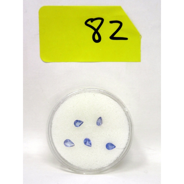5 Pear Cut Tanzanite Gemstones - 4 x 3 mm 