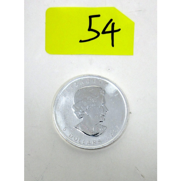 1 Oz .9999 Silver 2012 Maple Leaf Coin 