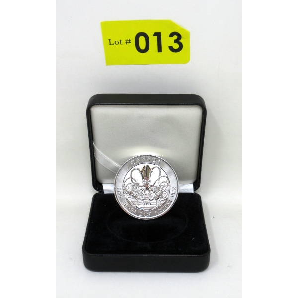 2 Oz .9999 Silver 2020 Kraken Canada Coin  