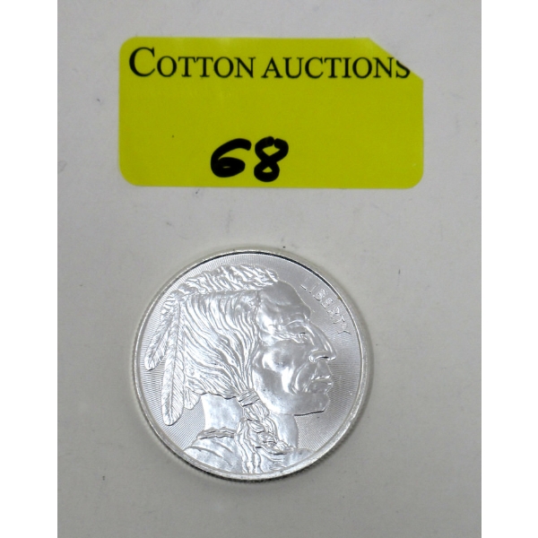 1 Oz .999 Silver Liberty Indigenous/Buffalo Round 