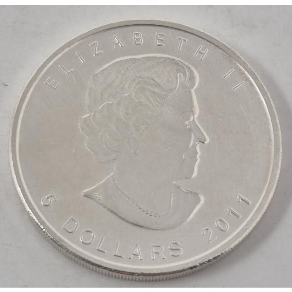 1 Oz .9999 Silver 2011 Canada Maple Leaf Coin 