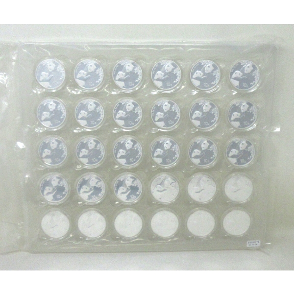 30 x 30 Gram .999 Silver 2023 PANDA Coins 