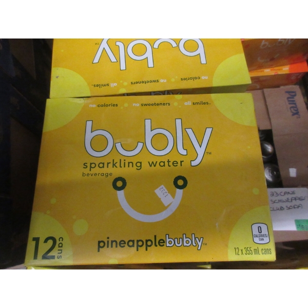 6 Cases of Pineapple Bubly Sparkling Water