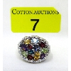 Image 1 : 13.4 Gram New Multi-Gemstone Cluster Ring 