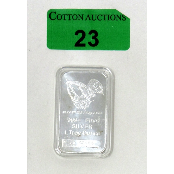 1 Oz .999+ Silver Engelhard Bar 