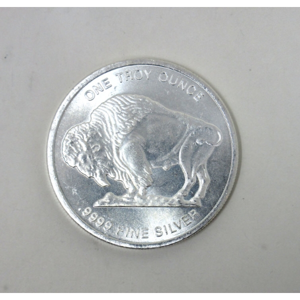 1 Oz .9999 Silver Buffalo Liberty Art Round 
