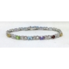 Image 1 : 6.5 CTW Multi-Gemstone & Diamond Tennis Bracelet