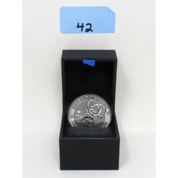 2 Oz .9999 Silver Woolly Mammoth Coin
