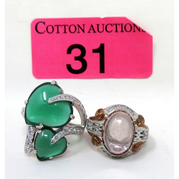 2 x Sterling Silver Estate Rings 