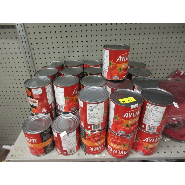 39 x 796 ml Cans of Aylmer Diced Tomatoes  - Dented Cans