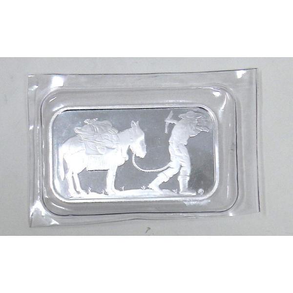 1 Oz .999 Silver Miner/Mule SilverTowne Bar 