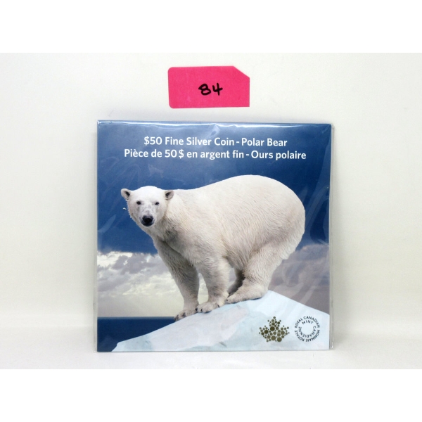 15.87 Gram .9999 Silver 2014 Polar Bear $50 Coin
