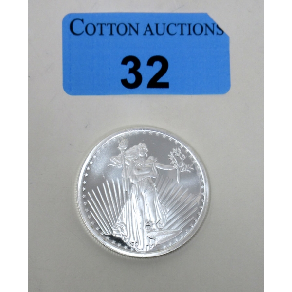 1 Oz .999 Silver St. Gaudens Round 