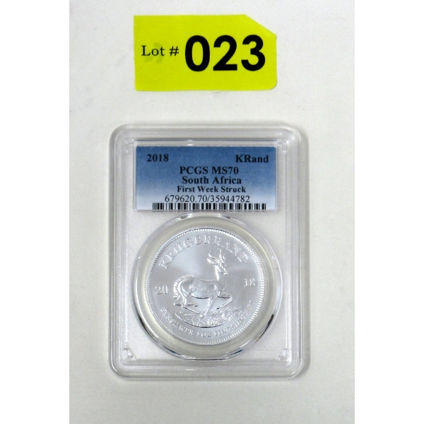 1 Oz .999 Silver 2018 First Week Struck Krugerrand Coin 