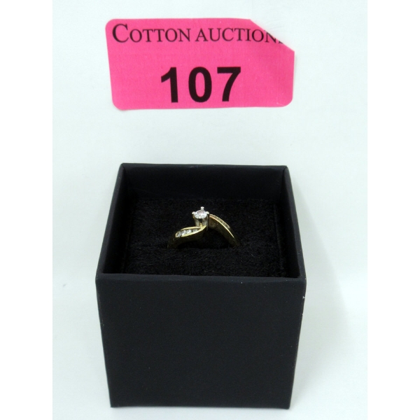 14KT Gold 9-Stone Diamond Ring 