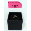 Image 1 : 14KT Gold 9-Stone Diamond Ring 