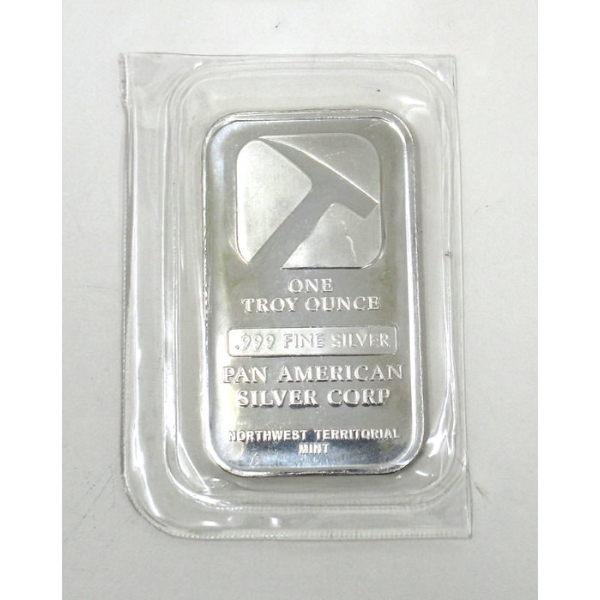 1 Oz .999 Silver Pan American Silver Corp Bar 