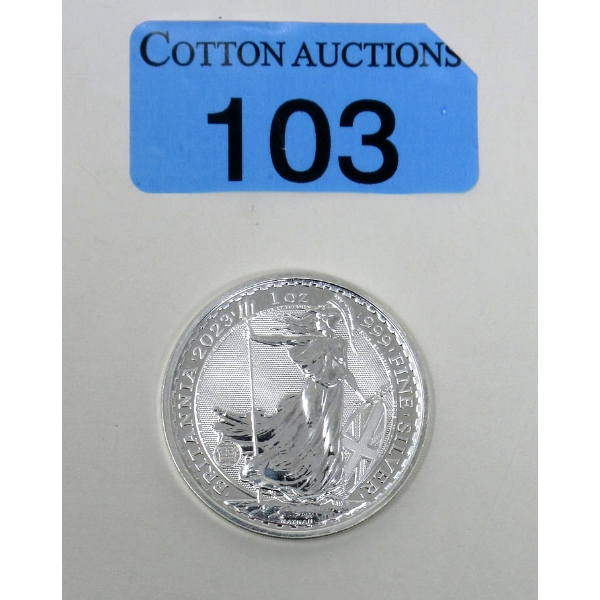 1 Oz .999 Silver 2023 Britannia Coin