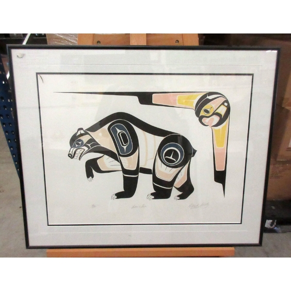 Richard Shorty Framed Print - "Bear & Sun"